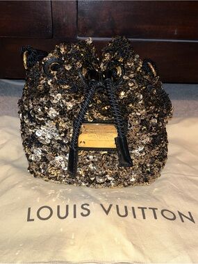 Louis Vuitton sequin Rococo Gold Mini Drawstring Bag